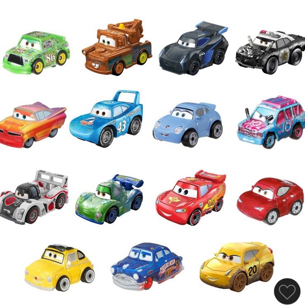 Disney Pixar Cars mini toy set 15 pack lightening McQueen mater